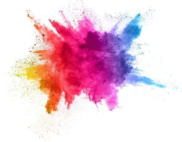 Image of a colors exploding
